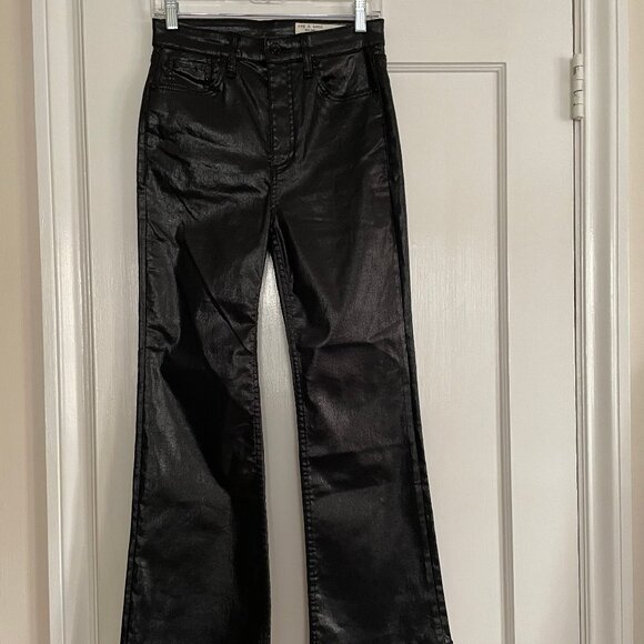 rag & bone Casey Coated High Rise Ankle Flare Jeans, NWOT - Picture 5 of 13